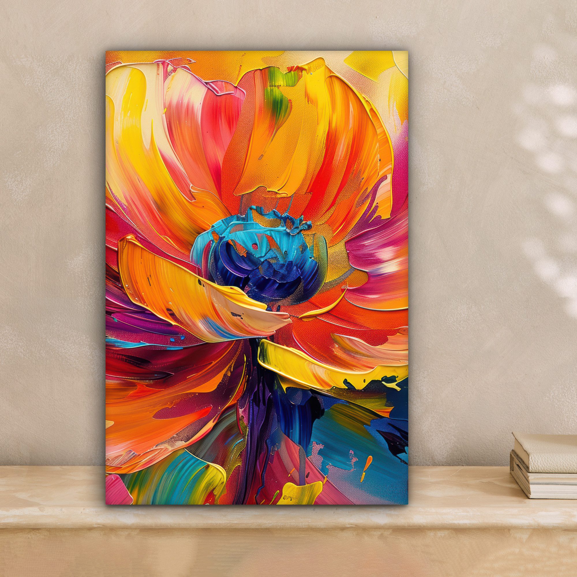 OneMillionCanvasses® Leinwandbild Blume - Lackierung - Modern - Abstrakt - günstig online kaufen