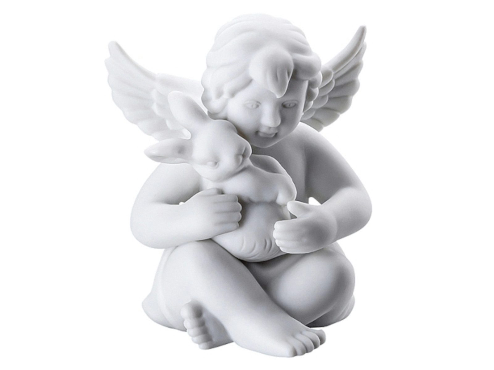 Rosenthal Dekofigur Engel mit Hase klein weiss matt 6,5 cm, Figuren günstig online kaufen