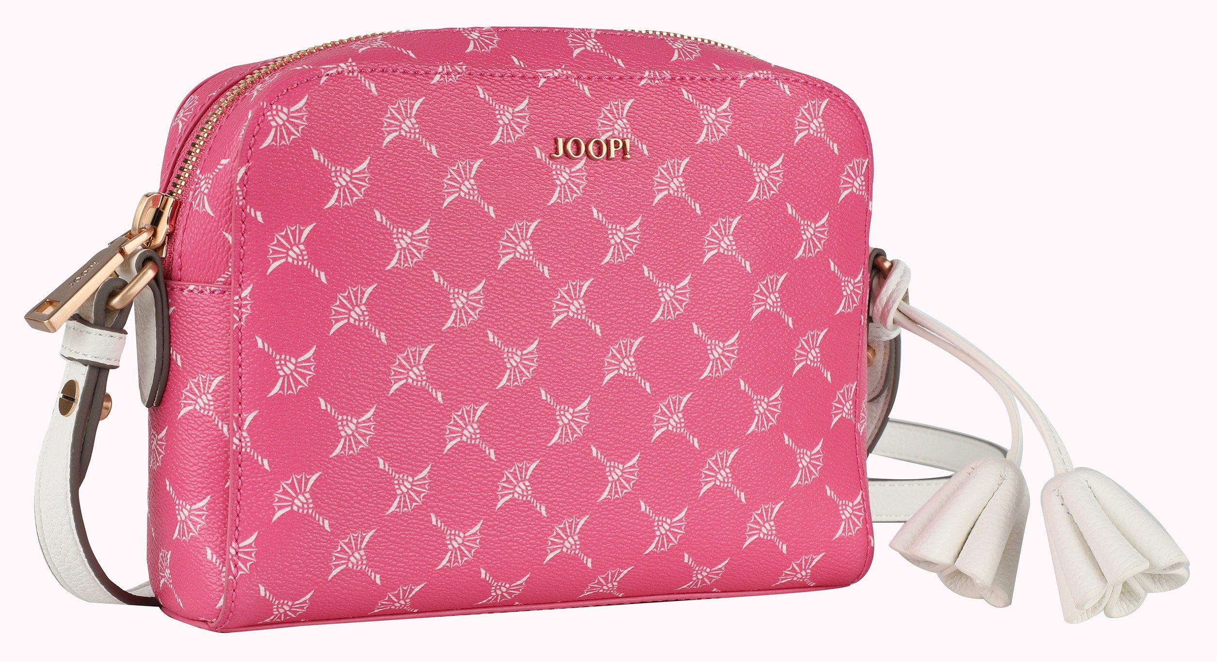 Joop! Umhängetasche cortina 1.0 cloe shoulderbag mit pink Allover-Kornblumen-Druck shz