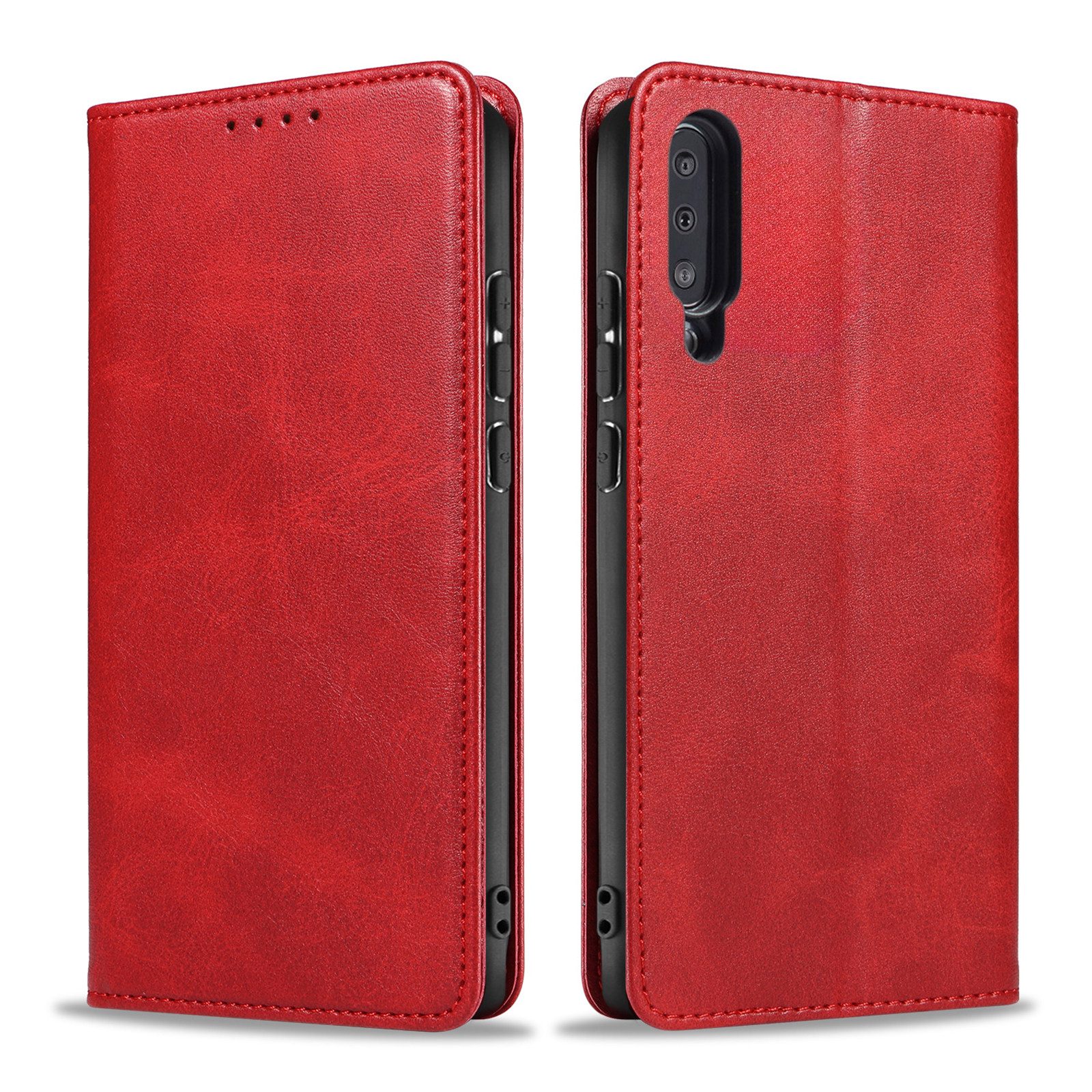 Tec-Expert Handyhülle Tasche Hülle für Samsung Galaxy A50 6.4 Zoll, 6.4", Cover Klapphülle Case mit Kartenfach Fliphülle aufstellbar