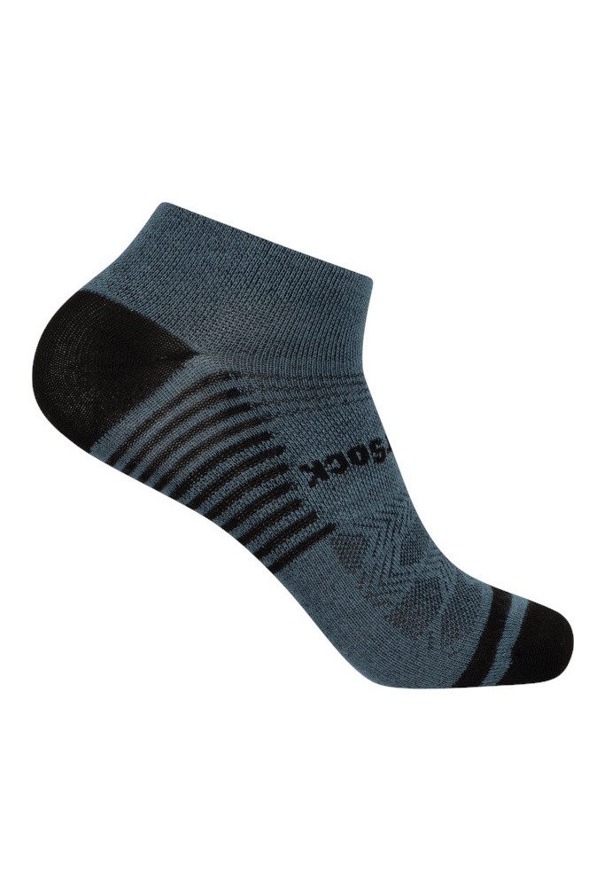 Sportsocken Sneaker Coolmesh II (dünn, atmungsaktiv, bequem) grau/schwarz - 1 Paar