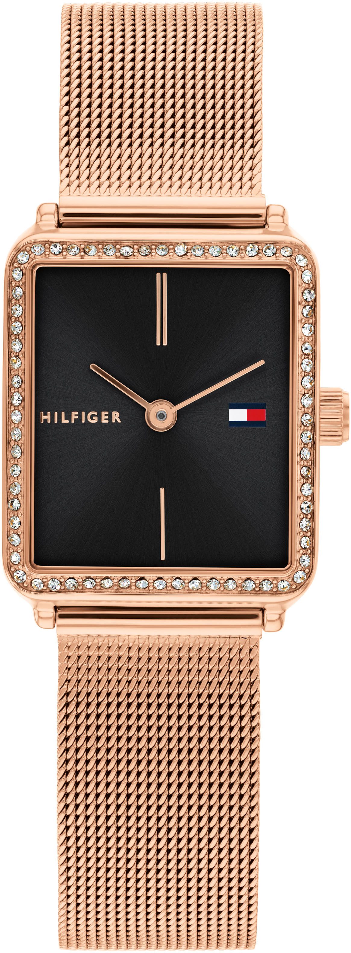 Tommy Hilfiger Quarzuhr TEA TANK 1782800, Armbanduhr, Damenuhr, Edelstahlar günstig online kaufen