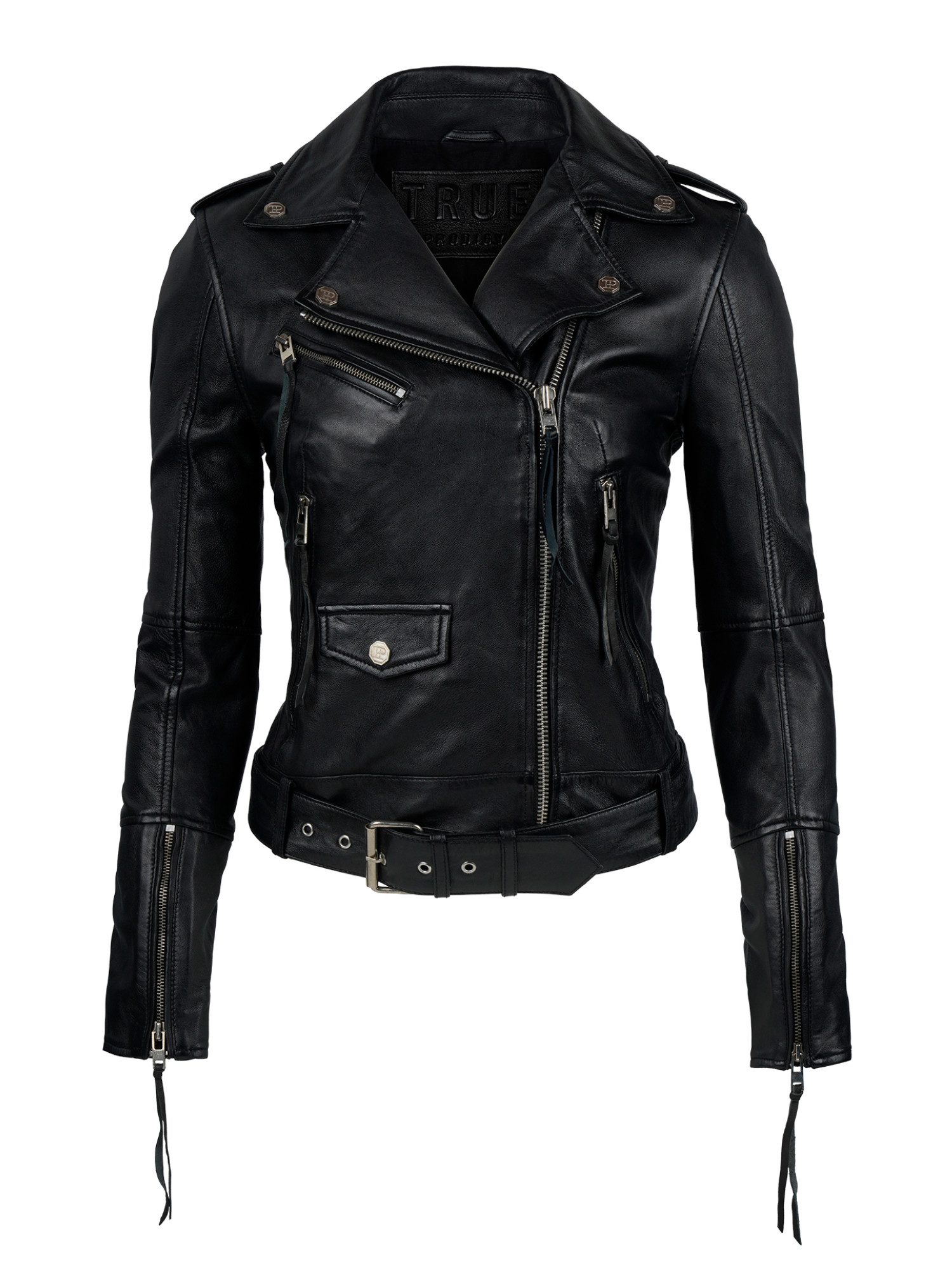 trueprodigy Lederjacke Milena Bikerjacke mit Reißverschlussdetails günstig online kaufen