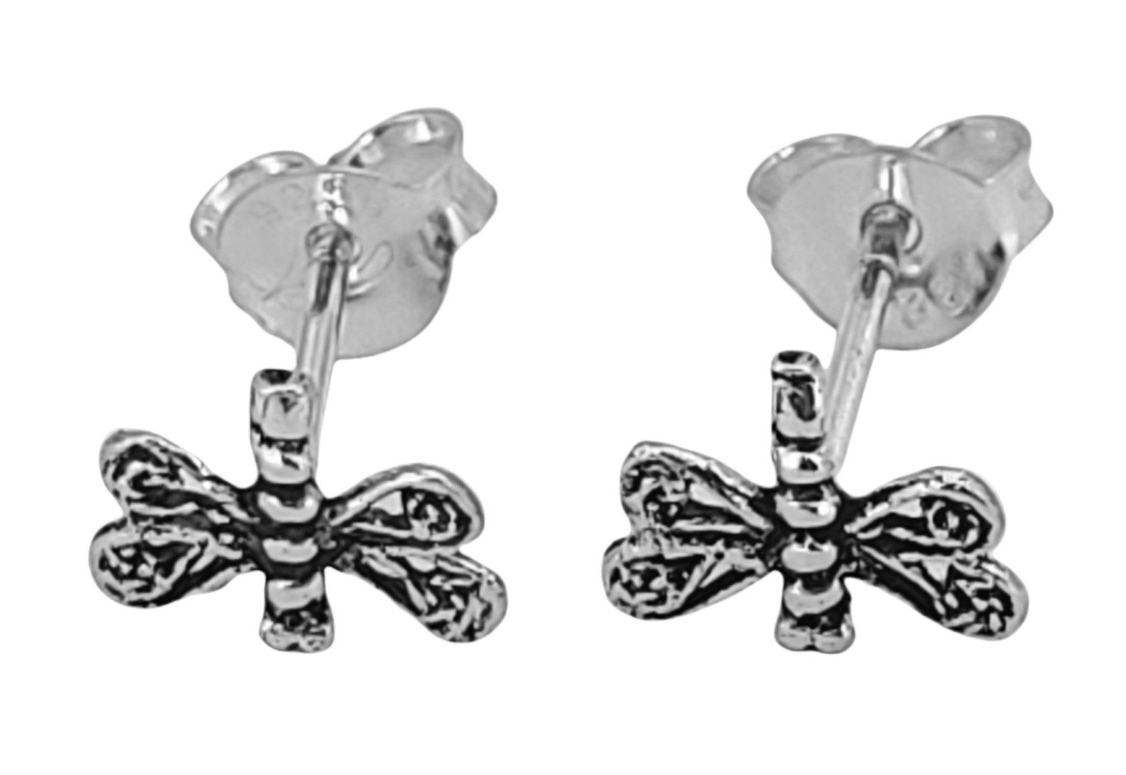 Kiss of Leather Ohrstecker-Set Libelle Ohrring 925 Silber Ohrringe Ohr Paarpreis Sterling | Ohrstecker