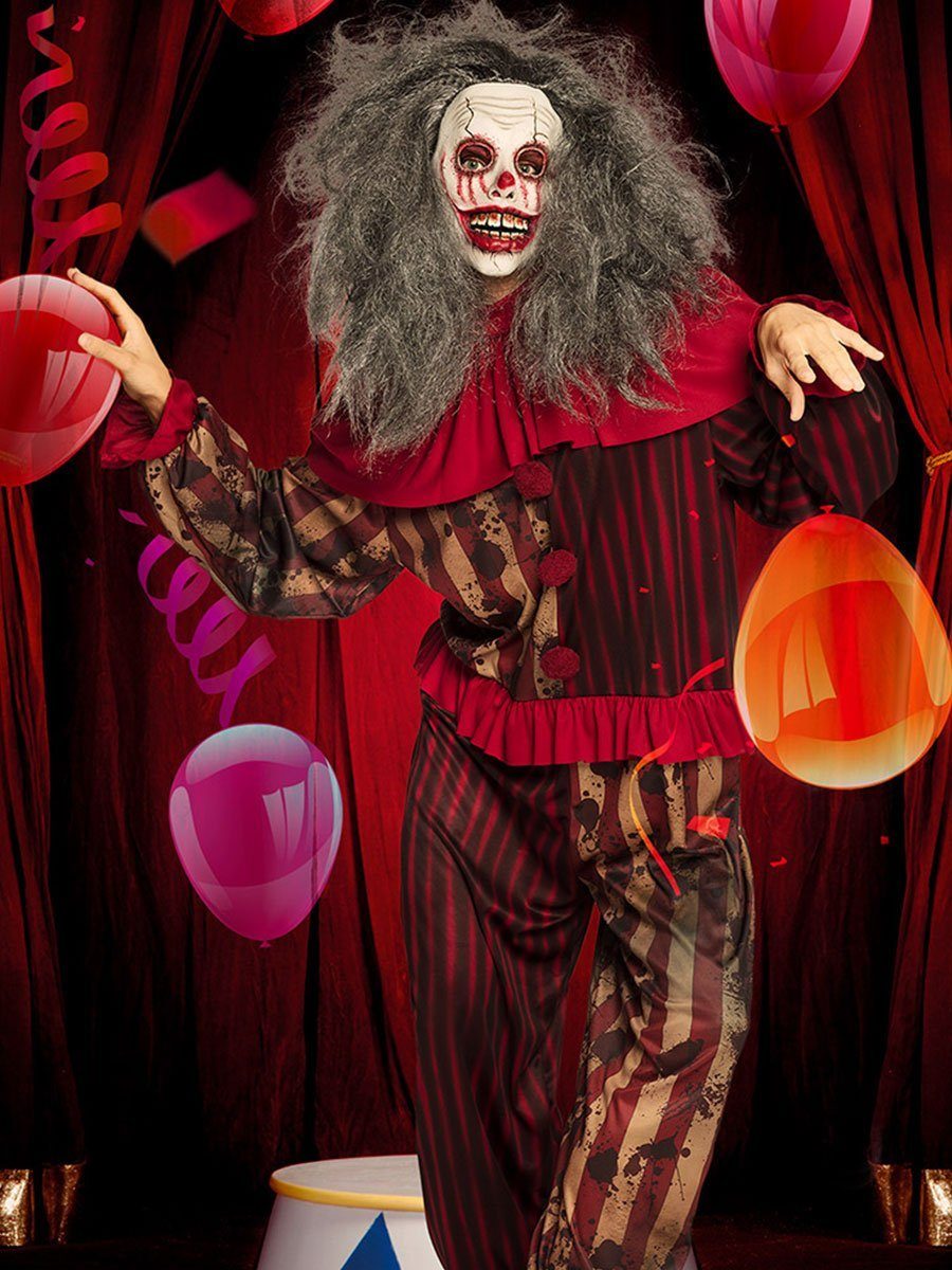 Boland Clown-Kostüm Horrorclown - Zirkus Halloween Kostüm Herren, Einfache Basics für furchterregende Clowns
