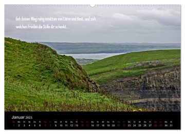CALVENDO Wandkalender Irland - Irische Segenswünsche (Premium, hochwertiger DIN A2 Wandkalender 2023, Kunstdruck in Hochglanz)