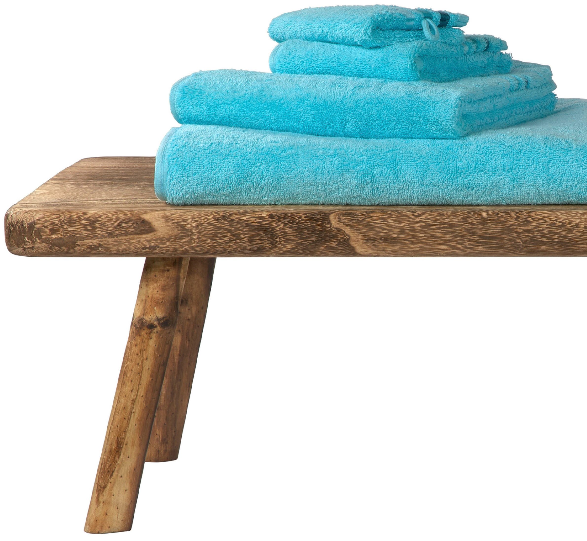 Schiesser Waschhandschuh Skyline Color aus 100 % Baumwolle mit eleganter Streifenbordüre, (5-St), MADE IN GREEN by OEKO-TEX®