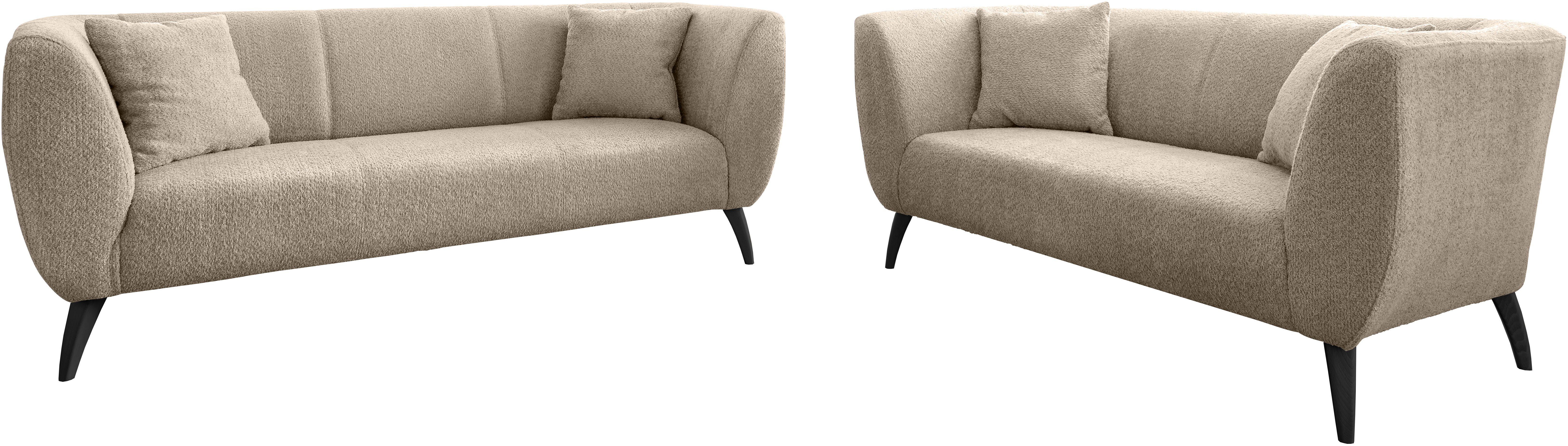 Home affaire Polstergarnitur Colori, (Set, 2-tlg., 3-Sitzer und 2-Sitzer), auch als Loveseat erhältlich