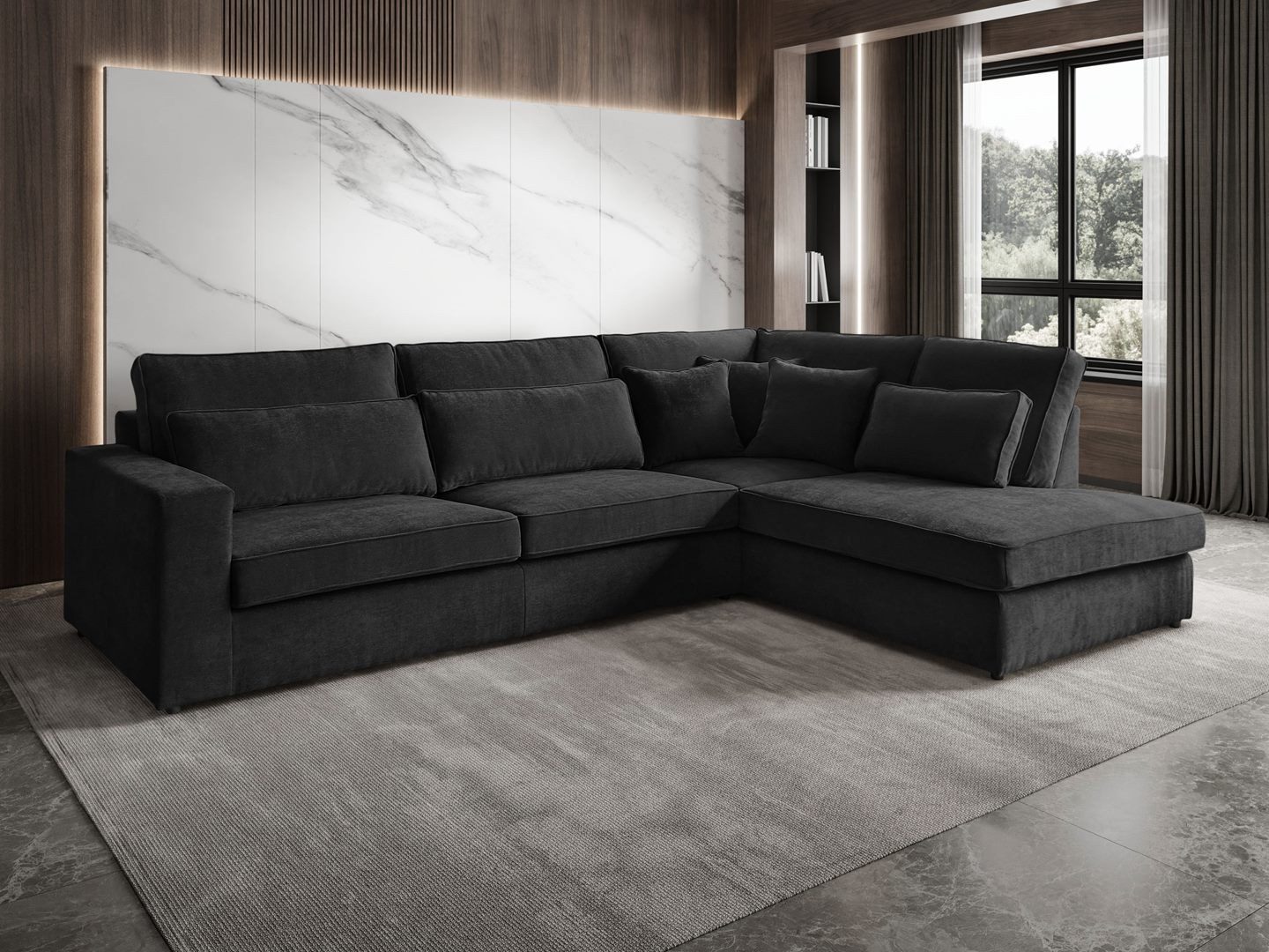 Beautysofa Ecksofa mit dekorativen Kissen PARMA, im modernes Design, klassi günstig online kaufen