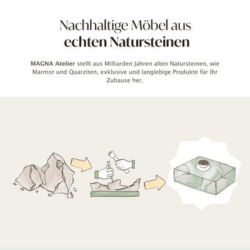 MAGNA Atelier Beistelltisch ROM mit Marmor Tischplatte, Ablagetisch, nachhaltig, Naturstein, 45x52cm