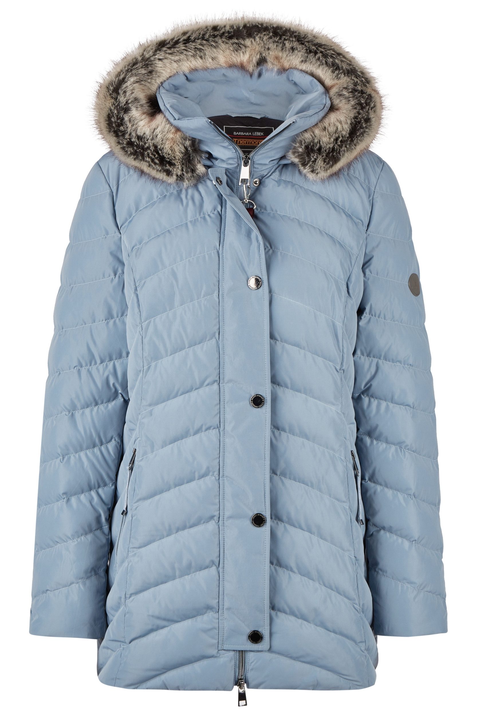 Barbara Lebek Hybridjacke Jacke Thermore mit Kapuze und Webpelz
