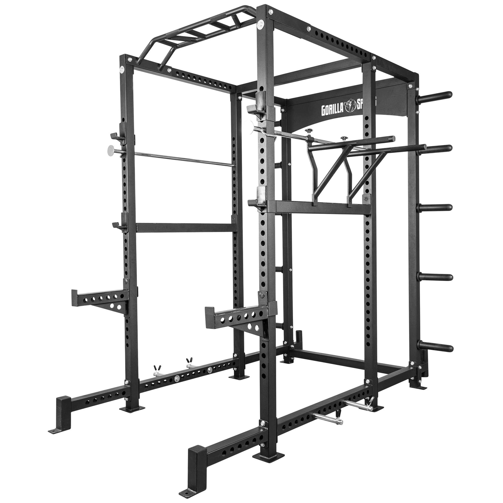 GORILLA SPORTS Power Rack Klimmzugstange, Dip Station, Höhenverstellbar, max.400 kg Belastbar, (1-tlg)