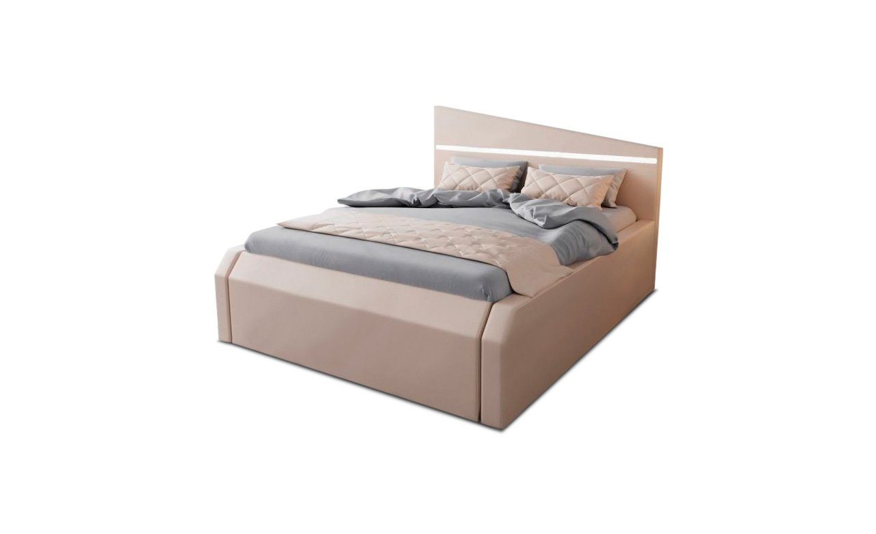 Sofa Dreams Boxspringbett Nelassa (6 Teile), Kunstleder, Matratze, Topper, LED-Beleuchtung im Kopfteil, Luxus Bett