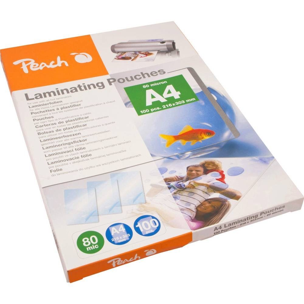 Peach Laminiergerät Laminierfolien A4, 100er 510361