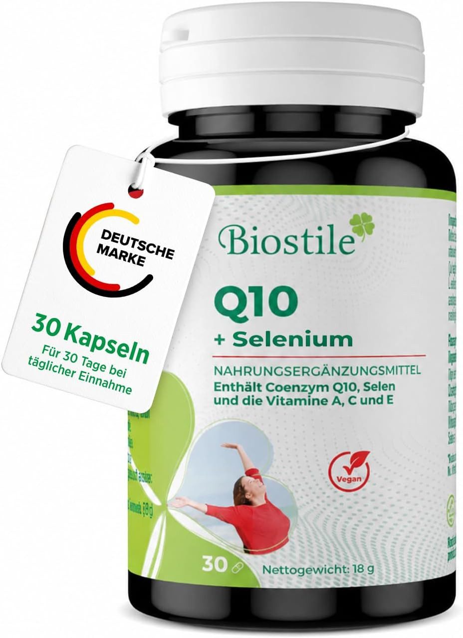 Coenzym Q10 mit Selen und Vitaminen für Zellschutz Kapseln