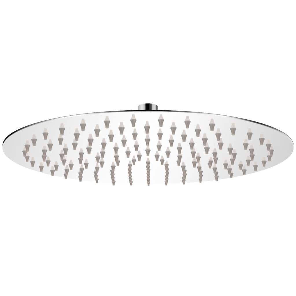 vidaXL Regenduschkopf Regenbrause Edelstahl 30 cm Rund, (1-tlg)