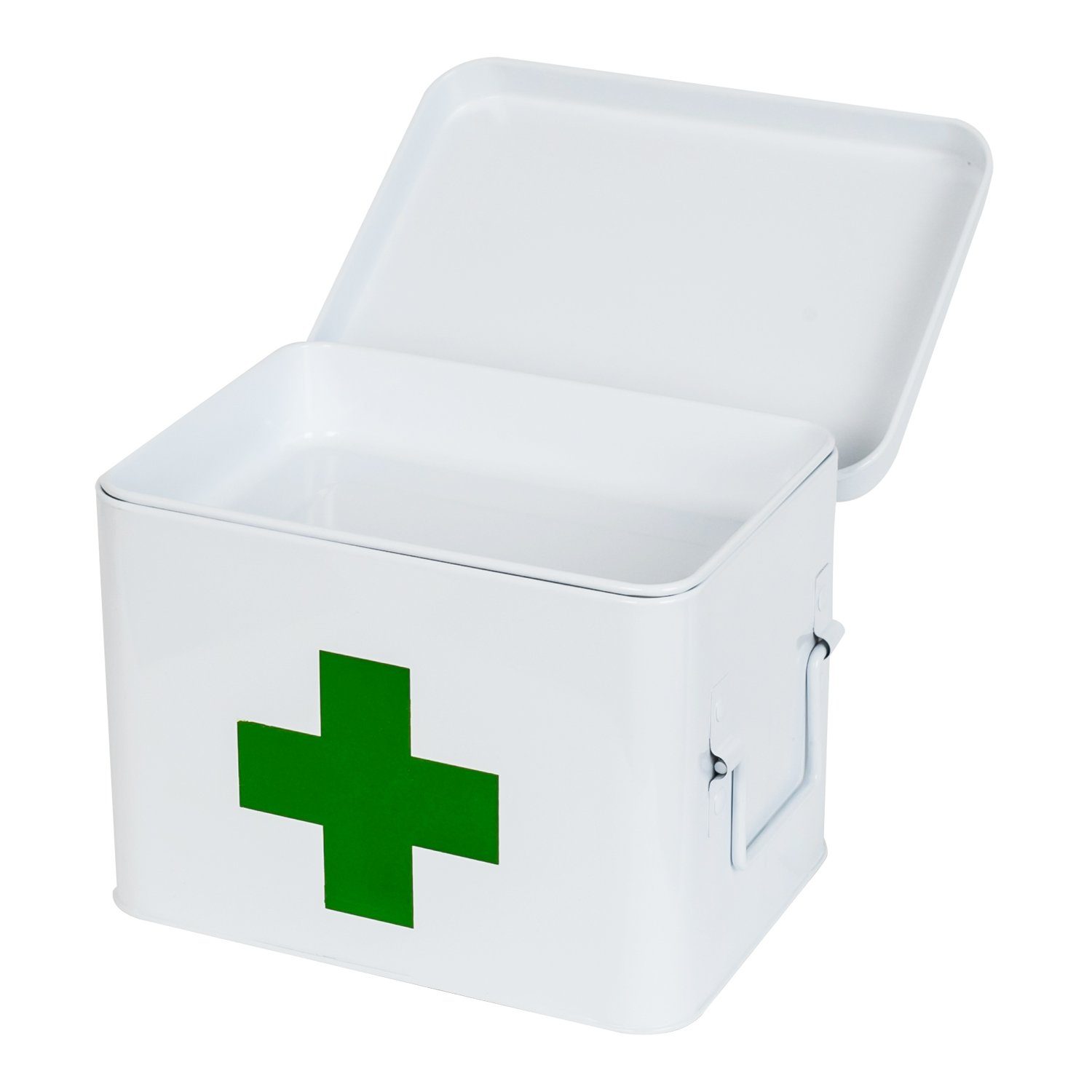 HMF Medizinschrank Erste Hilfe Koffer, mit cm Hausapotheke Tragegriffen, 22,5x16,5x15,5 Medikamentenkoffer