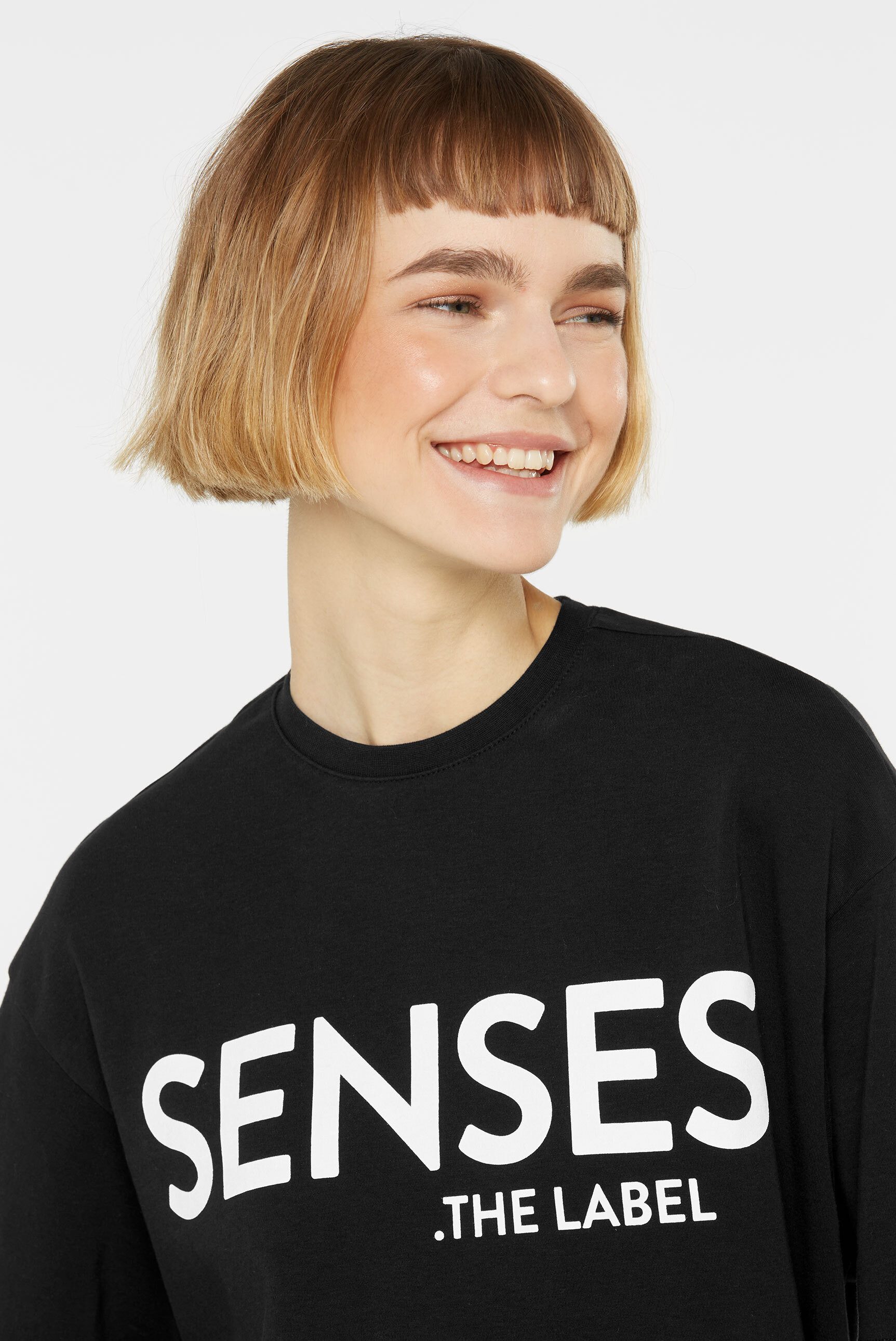 SENSES.THE LABEL Rundhalsshirt aus Baumwolle