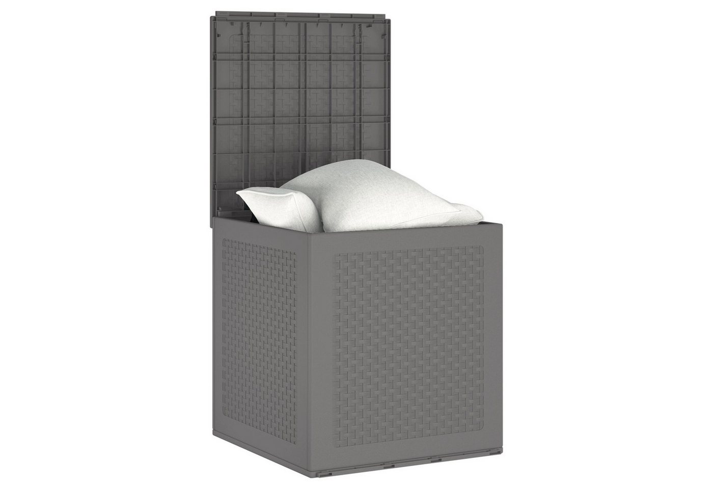 Thumbnail - vidaXL Gartenbox Gartentruhe Hellgrau 55x53x57 cm PP (1 St)
