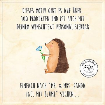 Mr. & Mrs. Panda Tasse Igel Blumen - Transparent - Geschenk, Tasse, Gute Laune, Camping, Tie, Edelstahl, Karabinerhaken