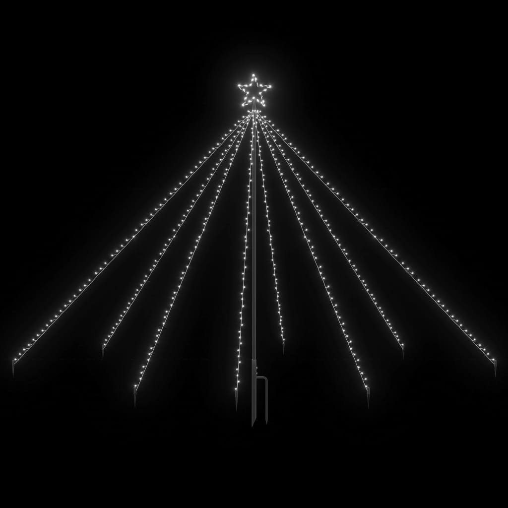 Indoor Outdoor Kaltweiß 2,5 vidaXL Baum m Weihnachtsbaum-Lichterketten LED LEDs 400
