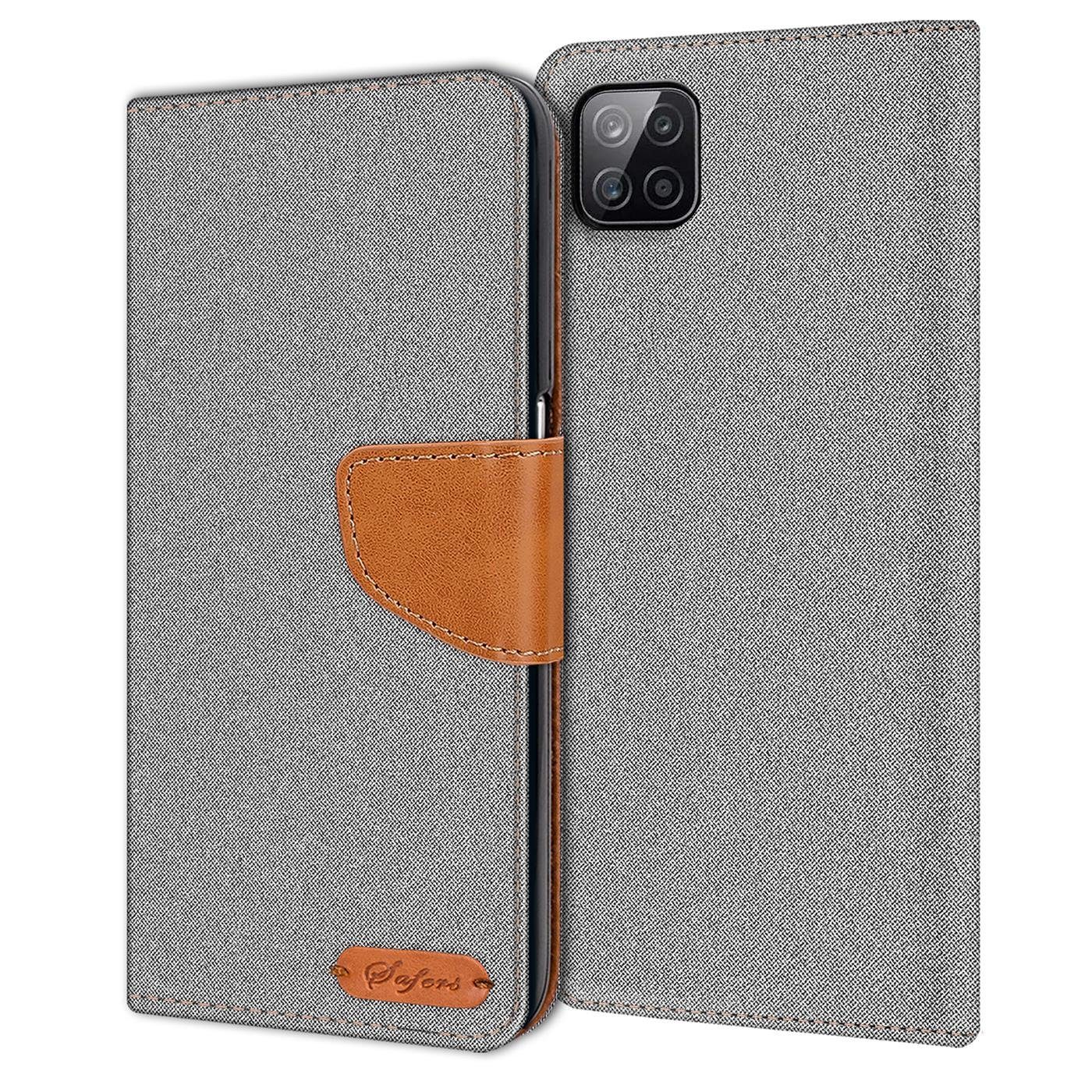 CoolGadget Handyhülle Denim Schutzhülle Flip Case für Samsung Galaxy A22 5G 6,6 Zoll, Book Cover Handy Tasche Hülle für Samsung A22 5G Klapphülle