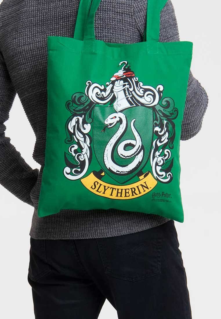 Schultertasche Slytherin-Motiv mit Logo, Slytherin Potter LOGOSHIRT Harry -