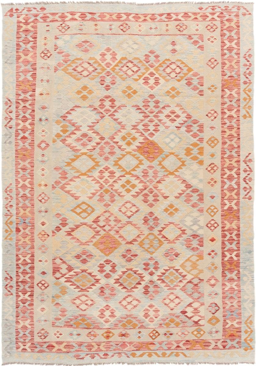 Orientteppich Kelim Afghan 201x290 Handgewebter Orientteppich, Nain Trading, rechteckig, Höhe: 3 mm