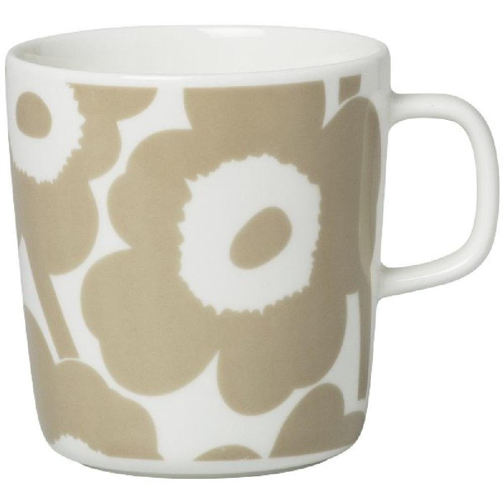 Marimekko Tasse Becher Oiva Unikko Weiß-Beige (Groß)