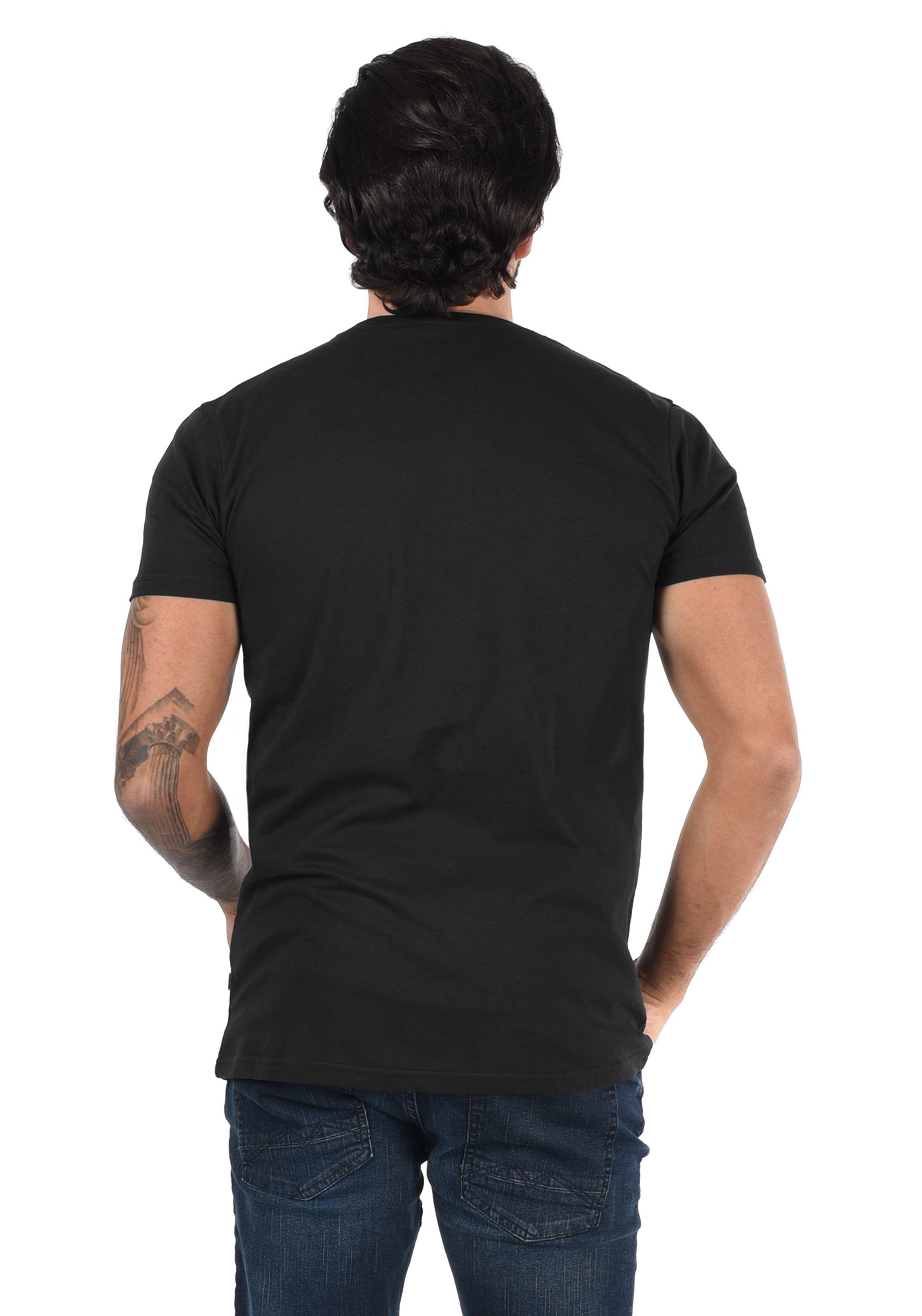 Print-Shirt !Solid (9000) Black T-Shirt SDCimo