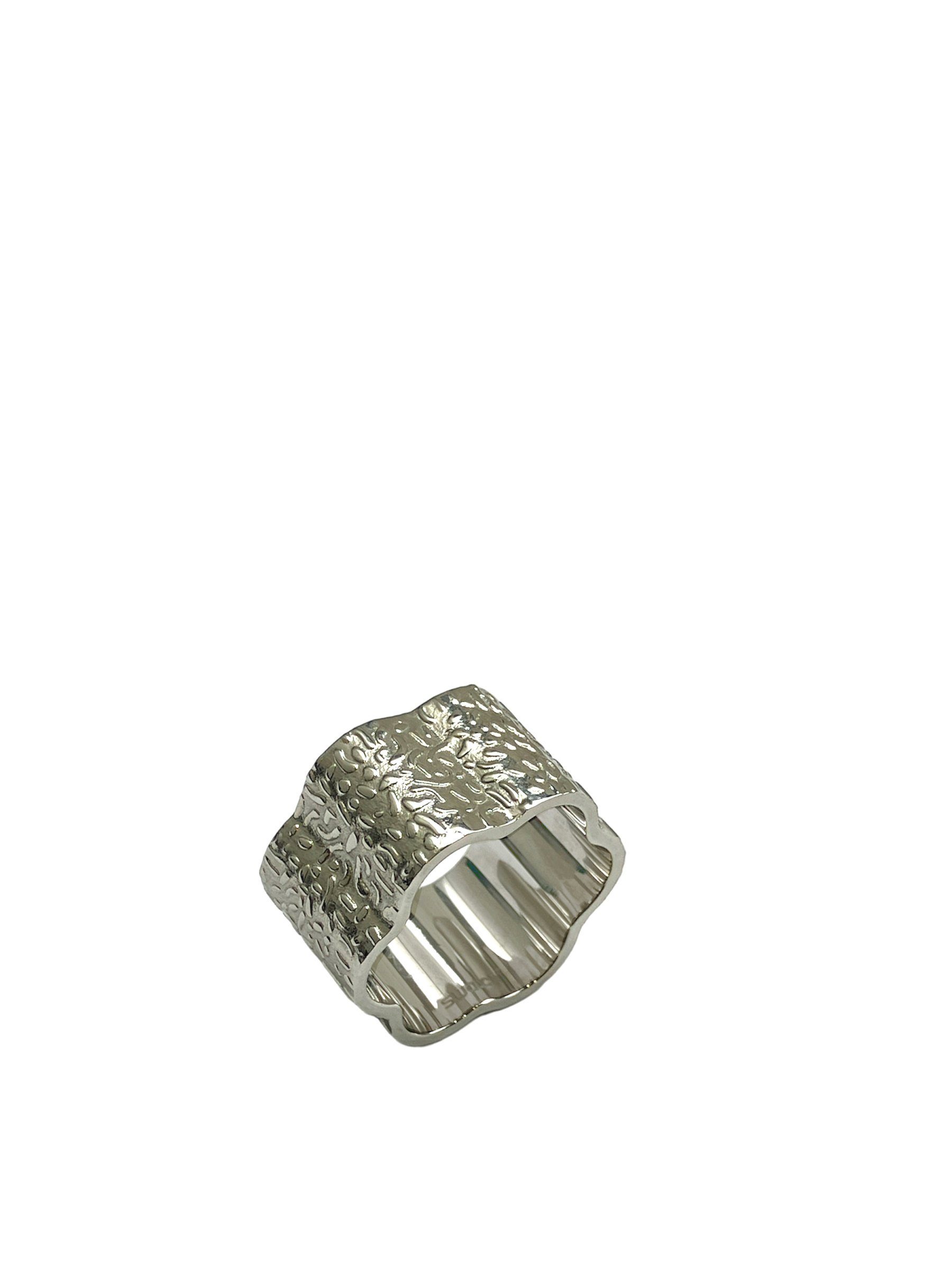 Swatch Bijoux Fingerring JRM040-8, Ringschiene im Blumenmuster, Oberfläche gemustert