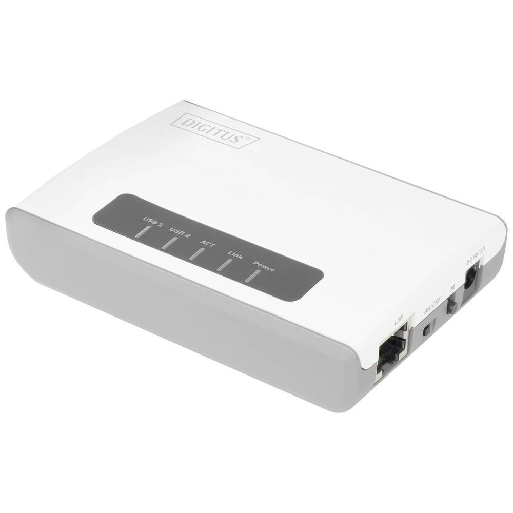 Digitus Wireless 300N Multifunction Network Server 2-port, USB2.0 DN-13024 Netzwerk-Adapter