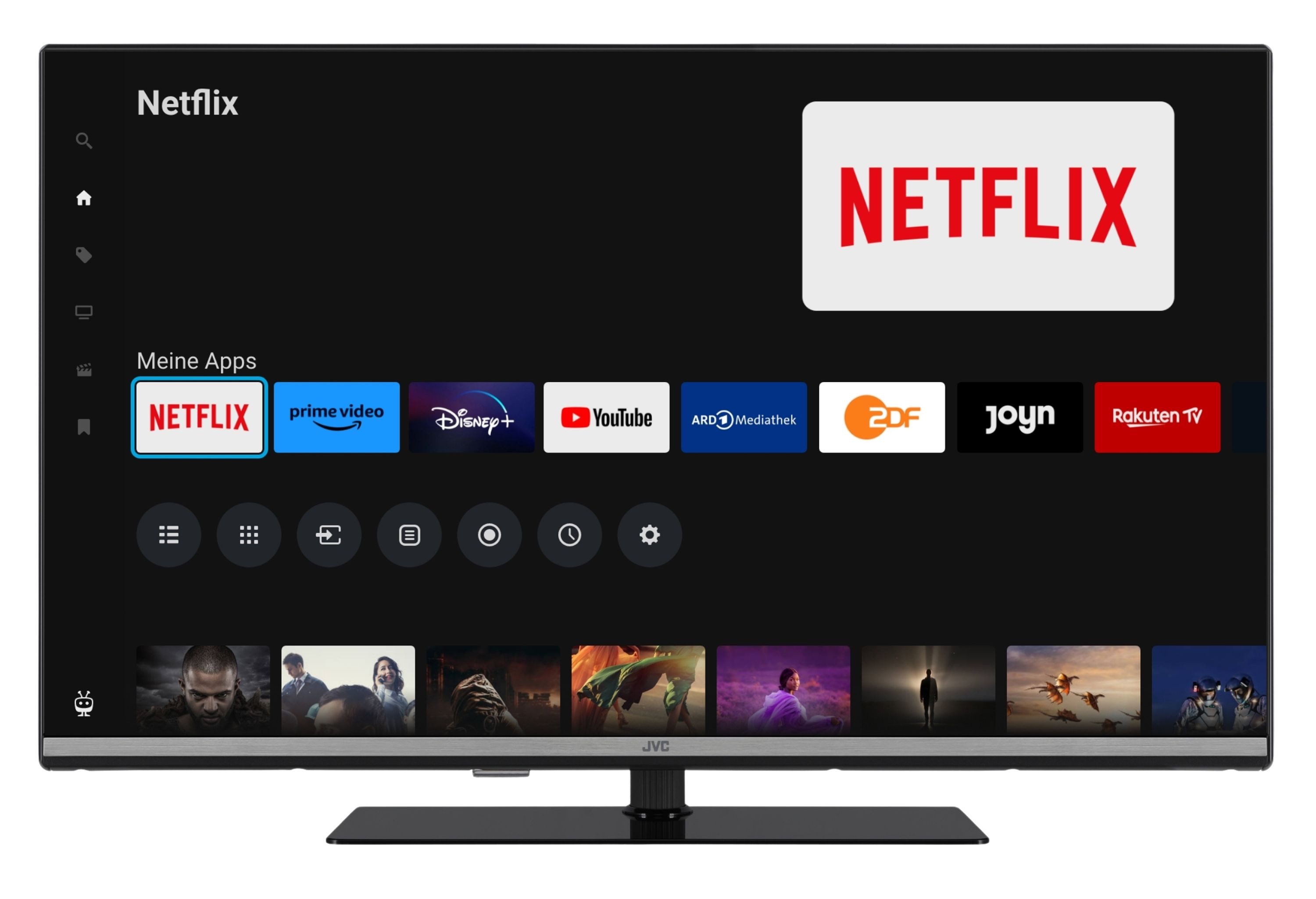 JVC LT-32VQF5655 QLED-Fernseher (80 cm/32 Zoll, Full HD, Smart TV powered by TiVo, Smart TV powered by TiVo, HDR, Triple-Tuner)