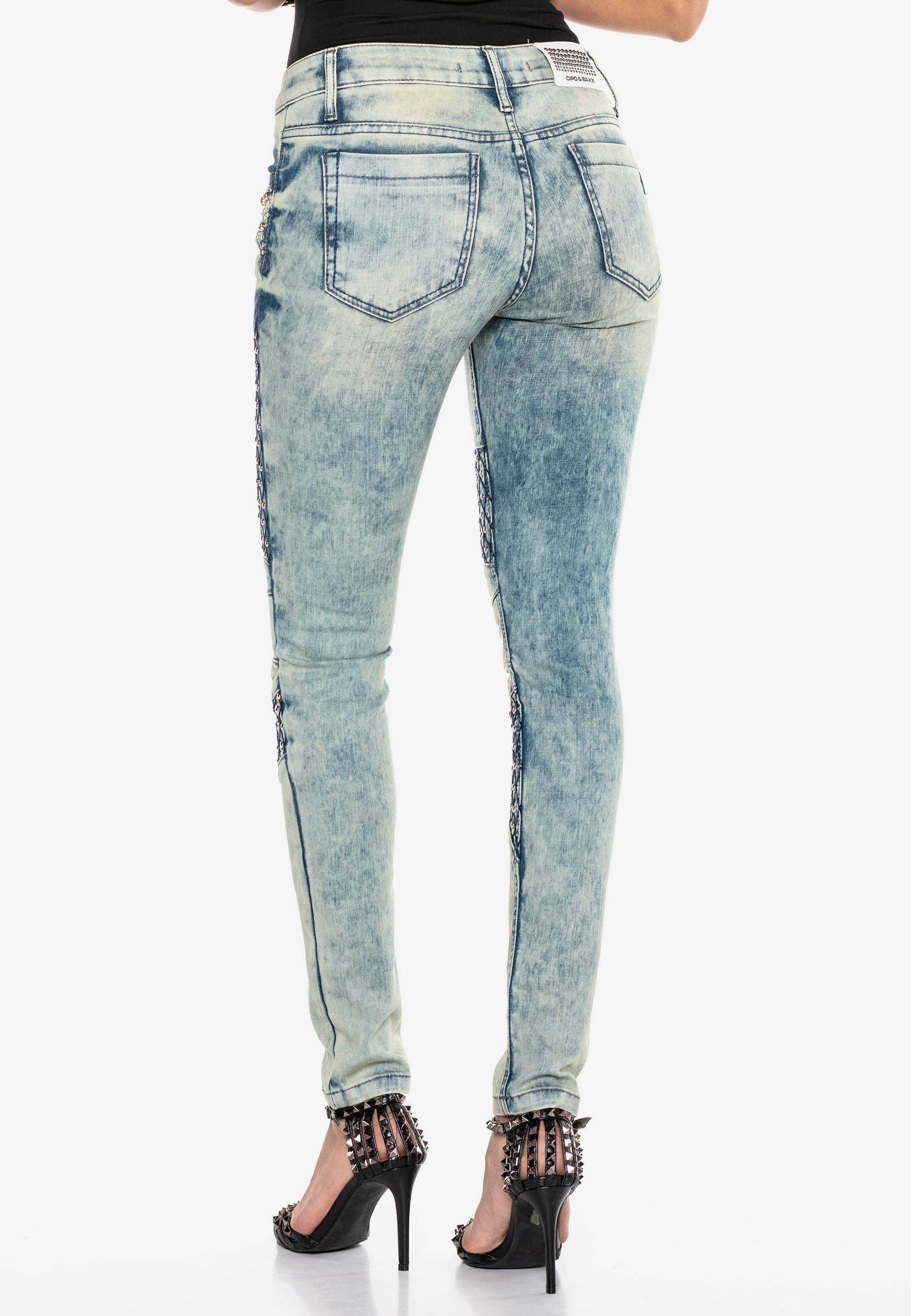 Damen Jeans Cipo & Baxx Slim-fit-Jeans im modernen Look mit Skinny-Fit