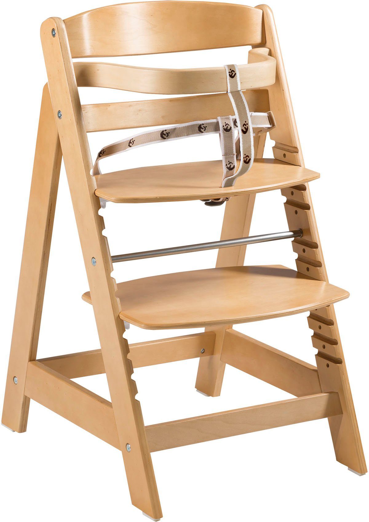 roba® Hochstuhl Treppenhochstuhl Sit Up Click, natur, aus Holz beige