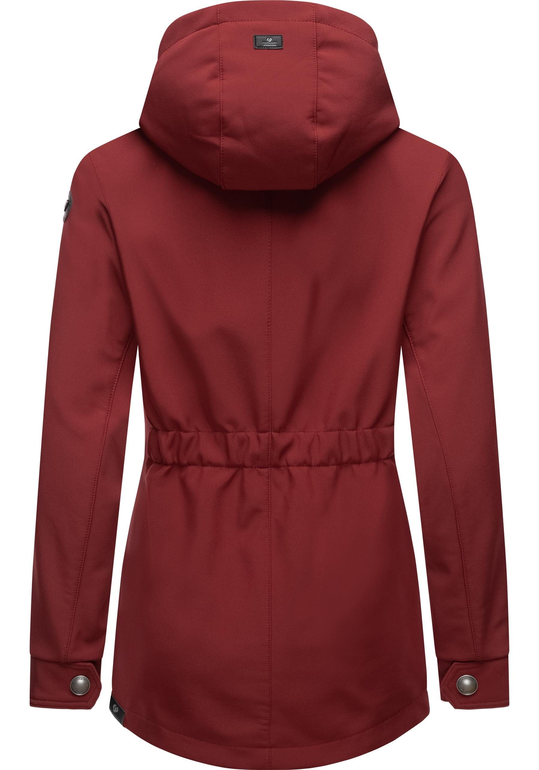 Ragwear Softshelljacke Monadde Softshell Praktische wasserabweisende Softshell Damenjacke