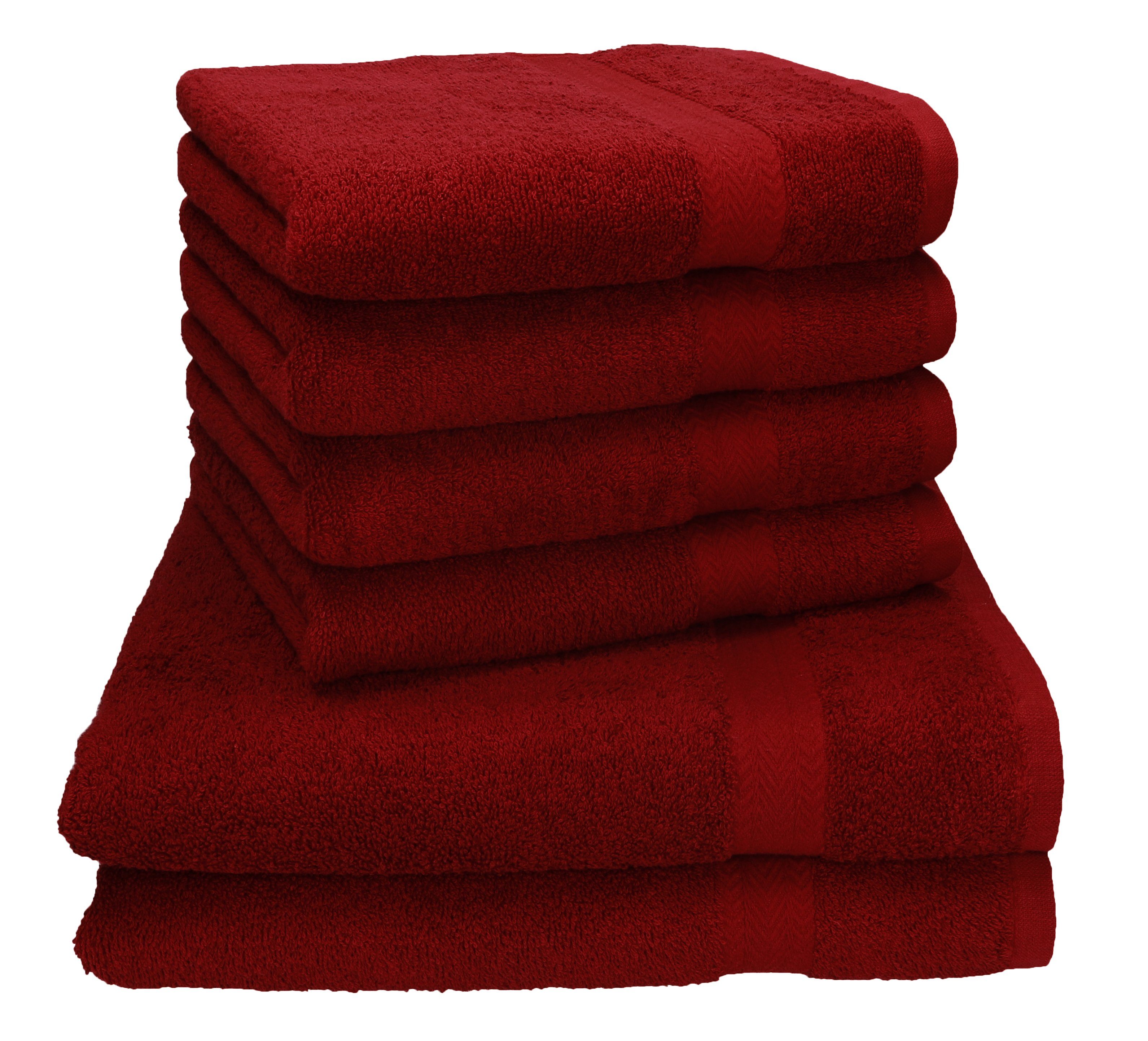 Betz Handtuch Set Betz PREMIUM Handtuch-Set -6 teiliges Handtücher-Set-100% Baumwolle, 100% Baumwolle, (6-tlg) rubinrot