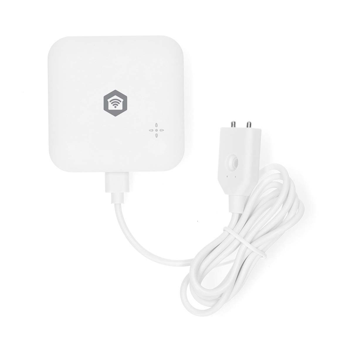 Nedis WIFIDW11WT Wassermelder (WLAN-Wassermelder mit Alarm, Kabel und Push-Nachrichten ans Handy)