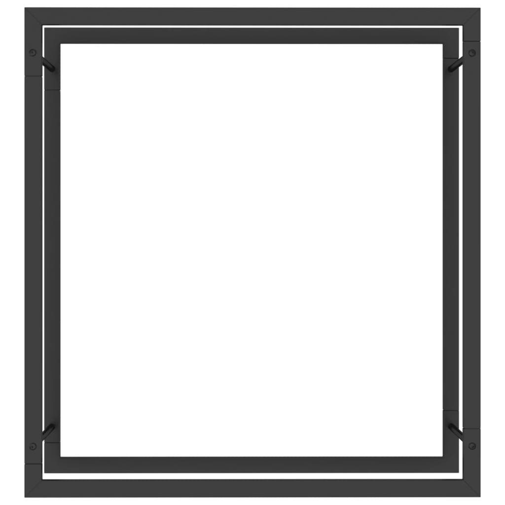 vidaXL Kaminholzregal Brennholzregal Mattschwarz 80x28x86 cm günstig online kaufen