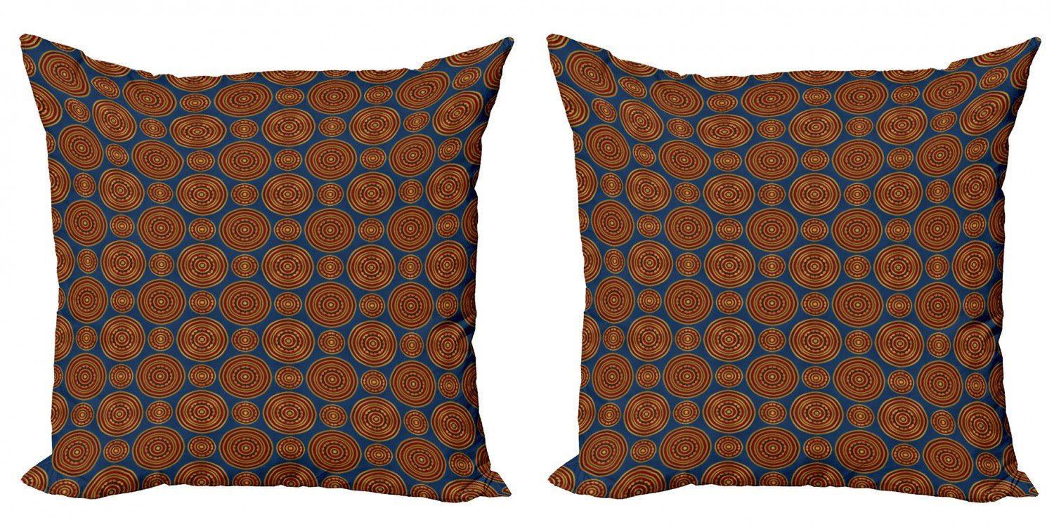 Digitaldruck, Modern Accent (2 Doppelseitiger Style Abakuhaus Mandala Kissenbezüge Einfache Kreise Stück), Tribal