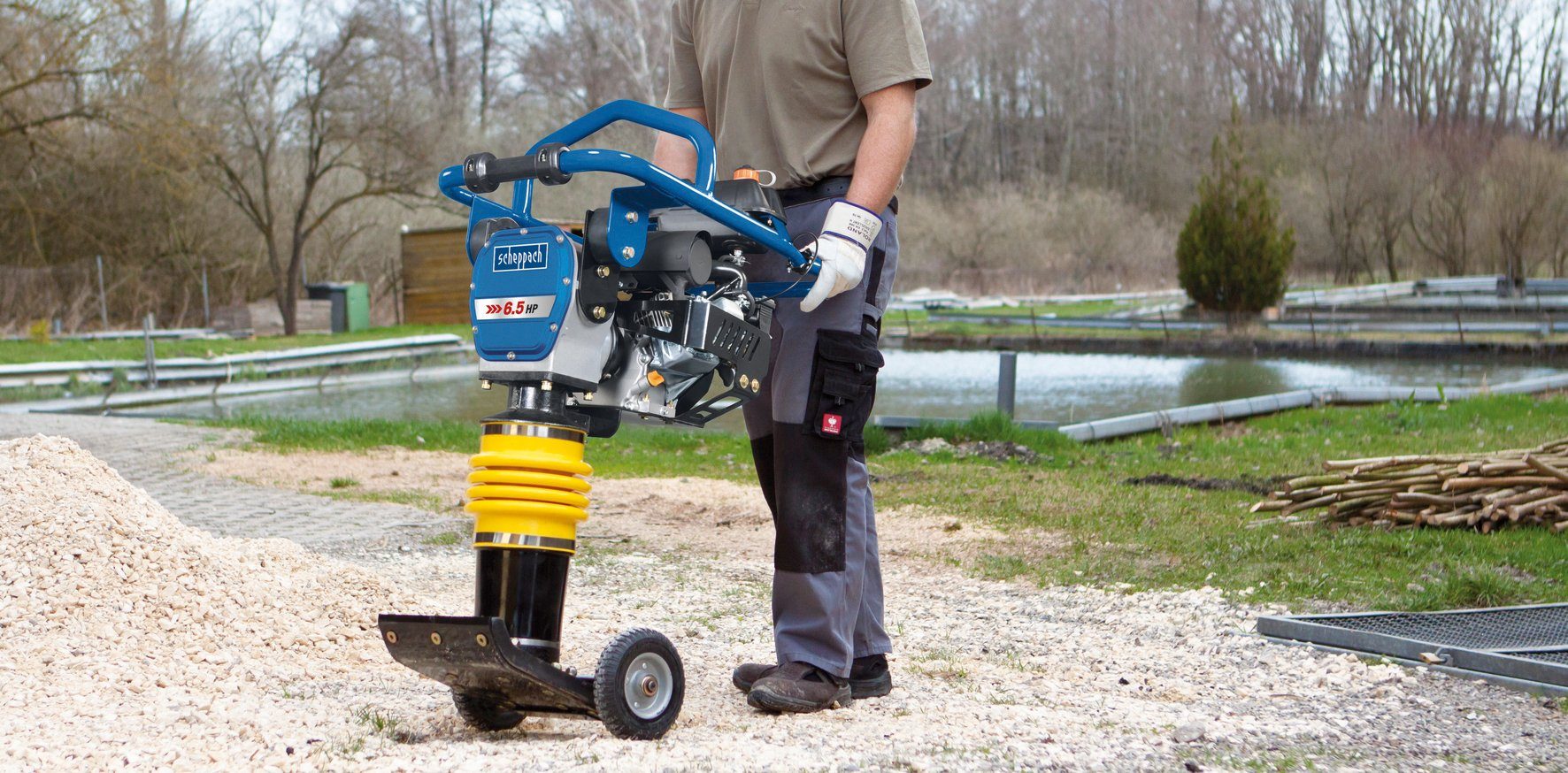 Scheppach Vibrationsstampfer VS 1000, (LxB) 78x48 cm, 1-tlg.