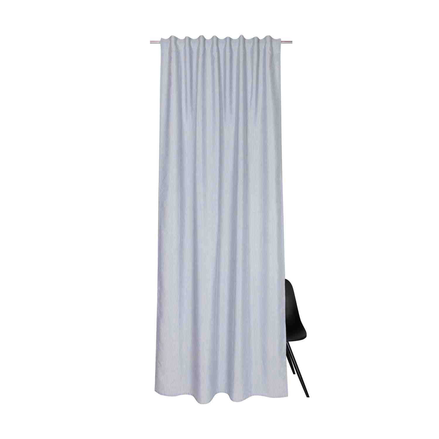 TOM TAILOR Vorhang PIN STRIPE Blickdichter Schlaufenvorhang (1 St), Schlaufe, Polyester, 130 x 250 cm in Navy