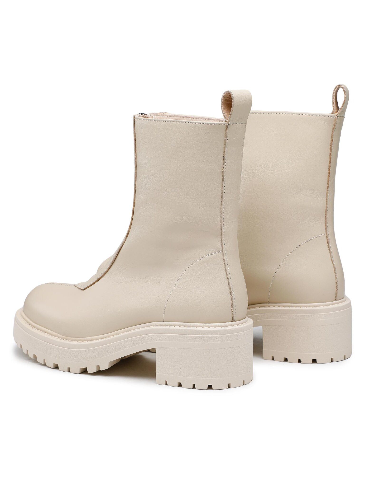 Badura Badura Damen-Knöchelstiefel Beige 7503 Stiefel
