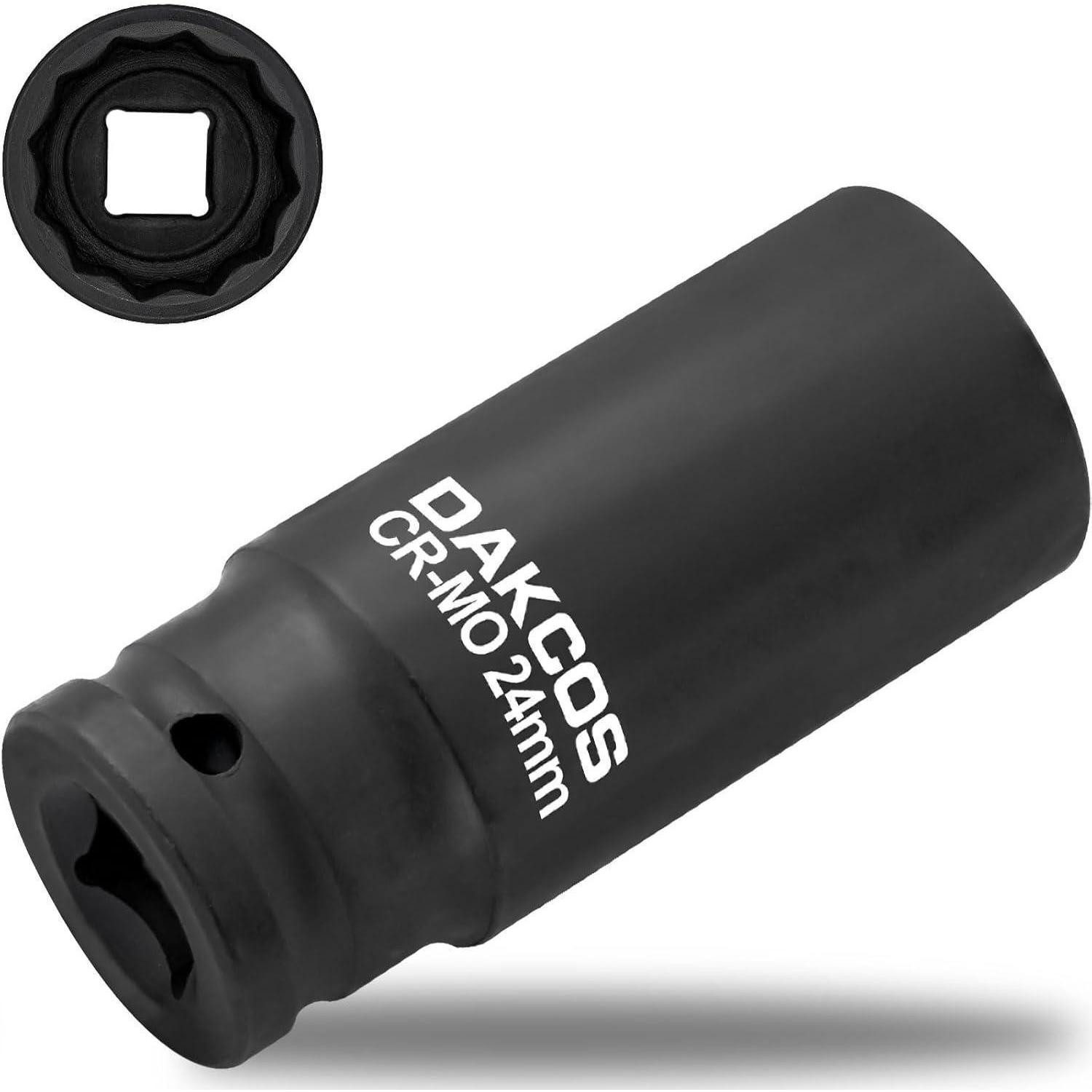 LuxusKollektion Stecknuss Schlagschrauber-Nuss 24mm 1/2 Zoll Tiefbett 12Kante, 1-St.