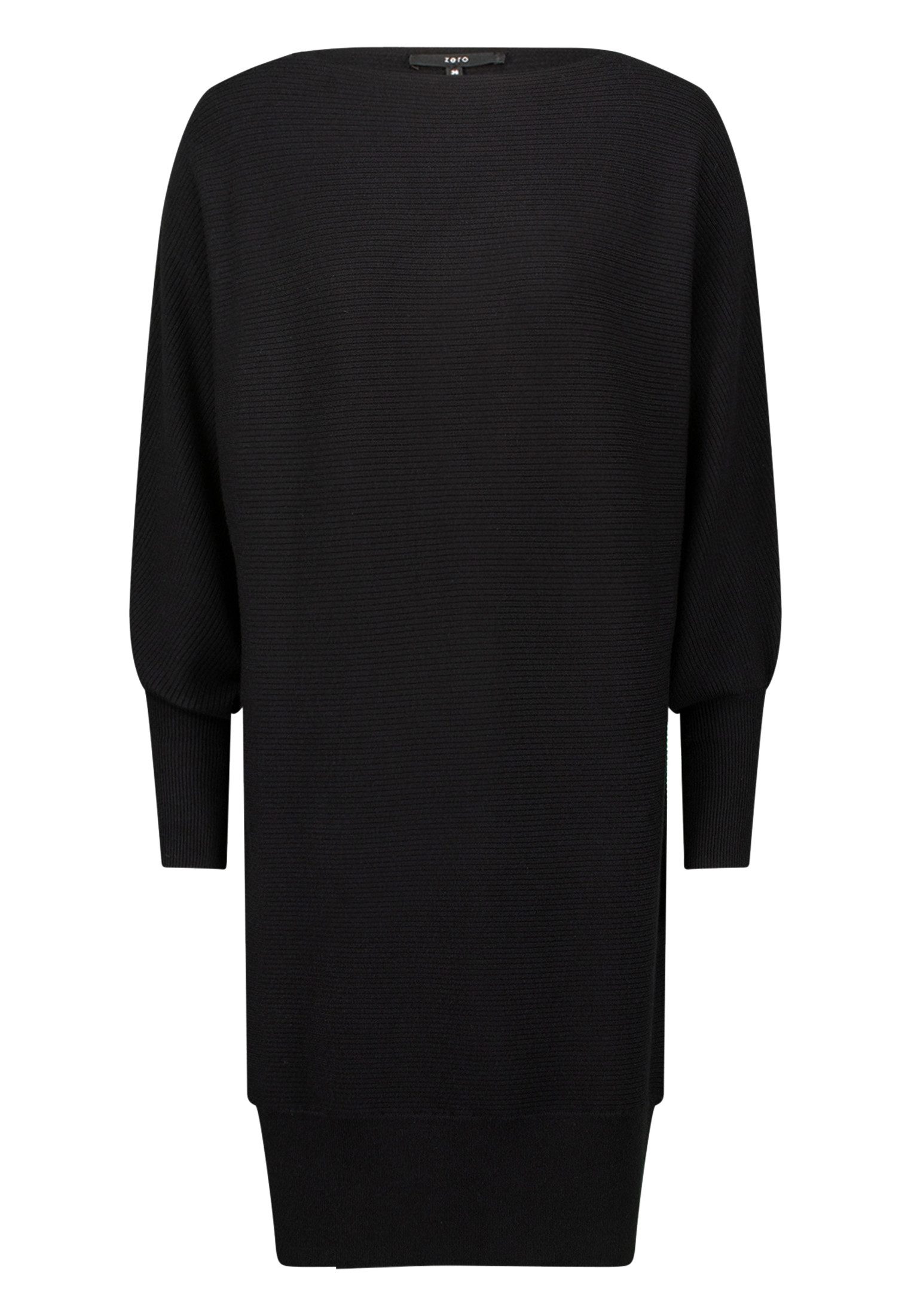 Zero Strickkleid Damen strukturiert U-Boot Ausschnitt Plain/ohne Details
