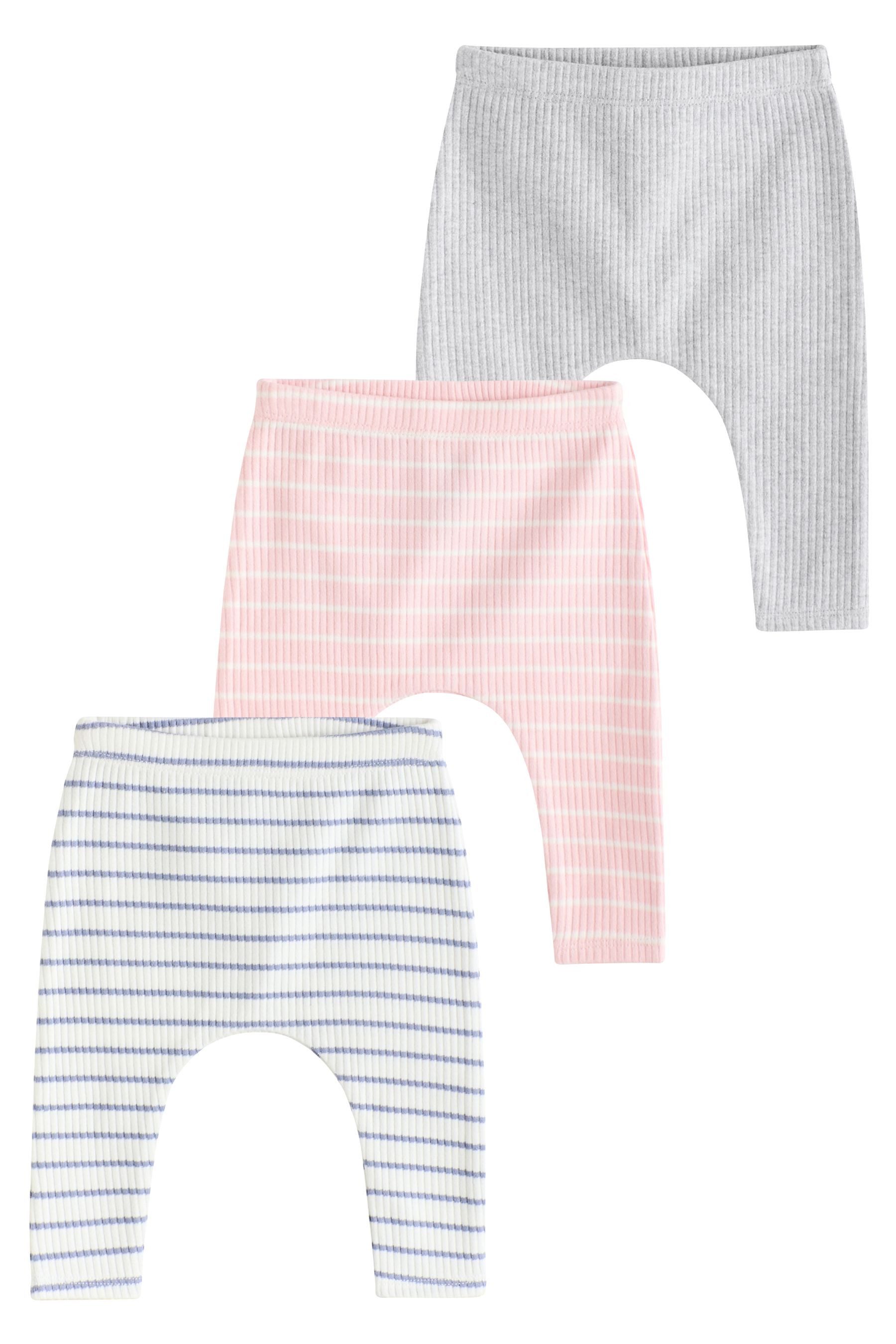 Leggings Baby-Leggings aus 100 % Baumwolle, 3er-Pack