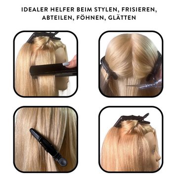 hair2heart Echthaar-Extension 4 x Abteilklammern