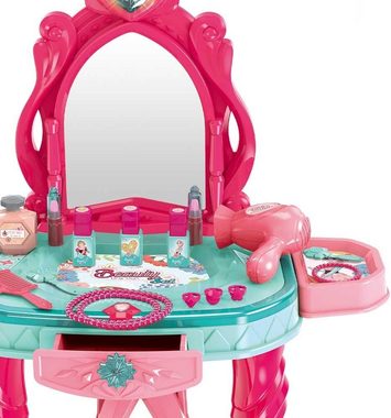 COIL Schminktisch Kinder-Schminktische, Beauty-Set, Toilettenartikel für Mädchen, Schminktisch mit Spiegel, Lichtern, Ton, Schmuck