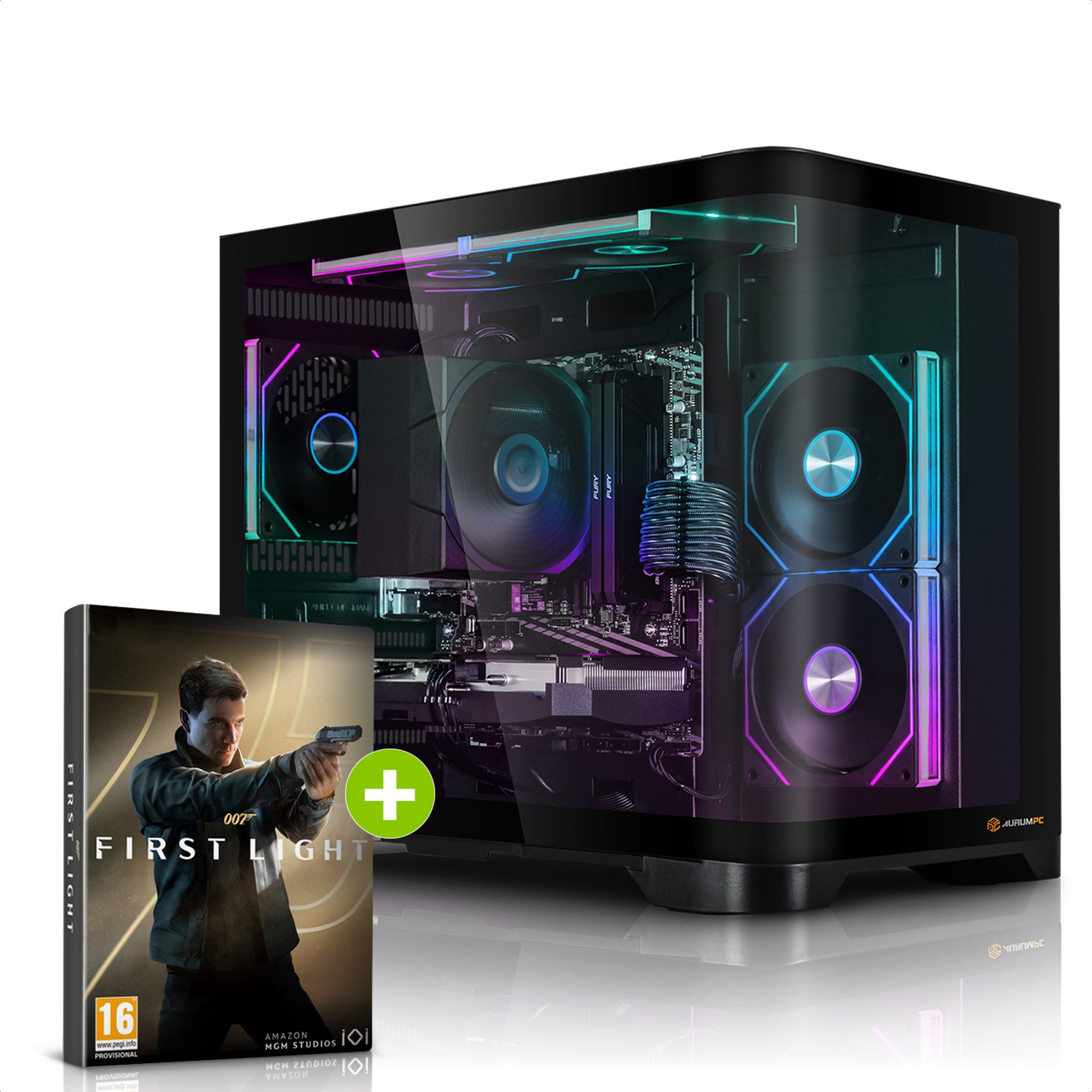 AurumPC R7 5700X mit RTX5060Ti 16GB und 32GB DDR4 RAM Gaming-PC (AMD Ryzen 7 5700X, GeForce RTX 5060Ti, 32 GB RAM, 1000 GB SSD, Luftkühlung, Windows 11, WLAN)