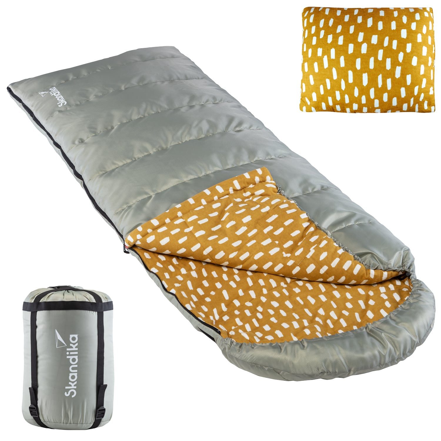 Skandika Schlafsack Dundee Flanell + Kissen, günstig online kaufen